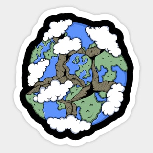 the world is destroyed Sticker